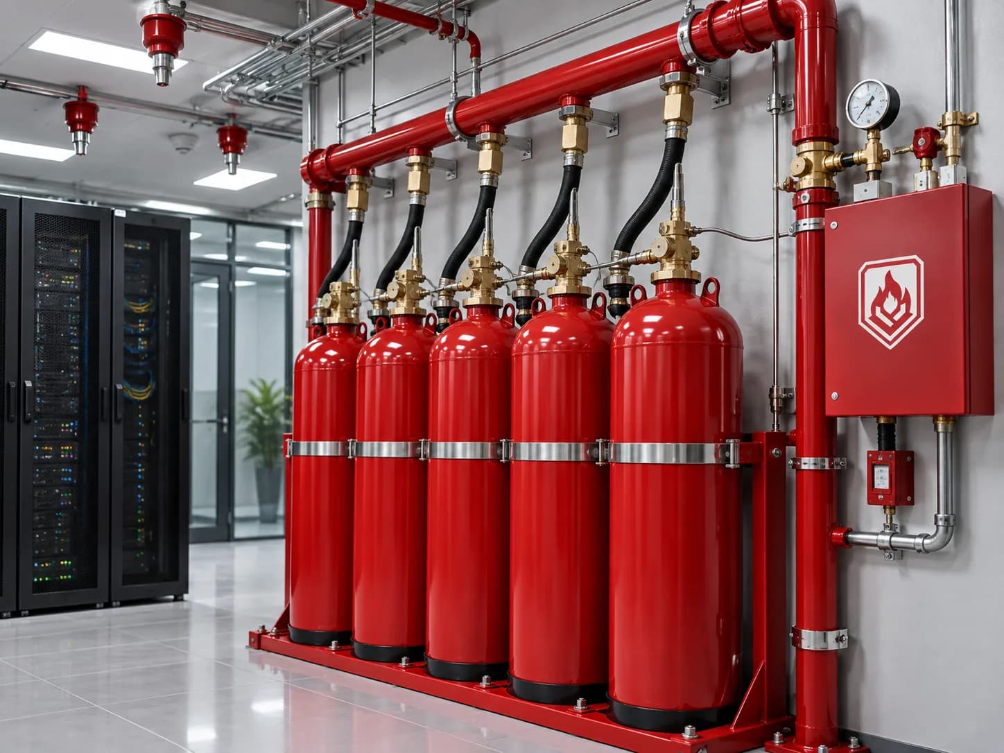 Hệ thống bình chữa cháy khí bảo vệ khu vực phòng máy chủ và thiết bị điện